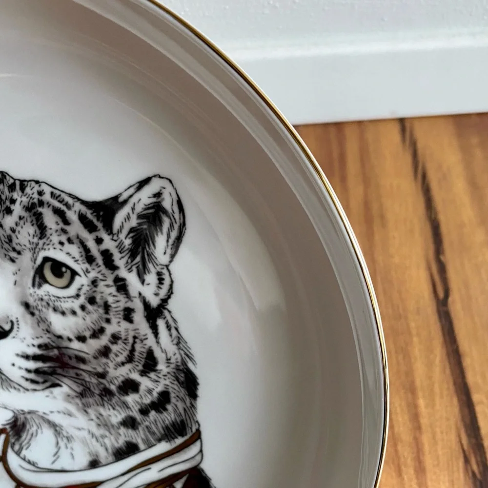 Rachel Koslowski x West Elm Gilded Leopard plate